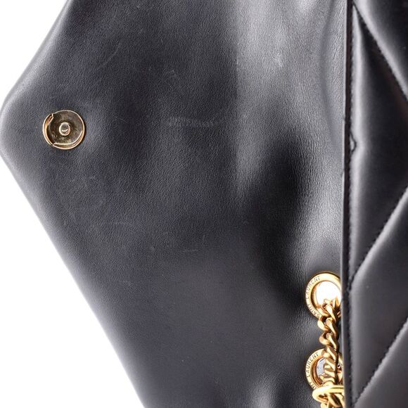 Saint Laurent Loulou Shoulder Bag Matelasse Chevron Leather Medium Black - Picture 6 of 7